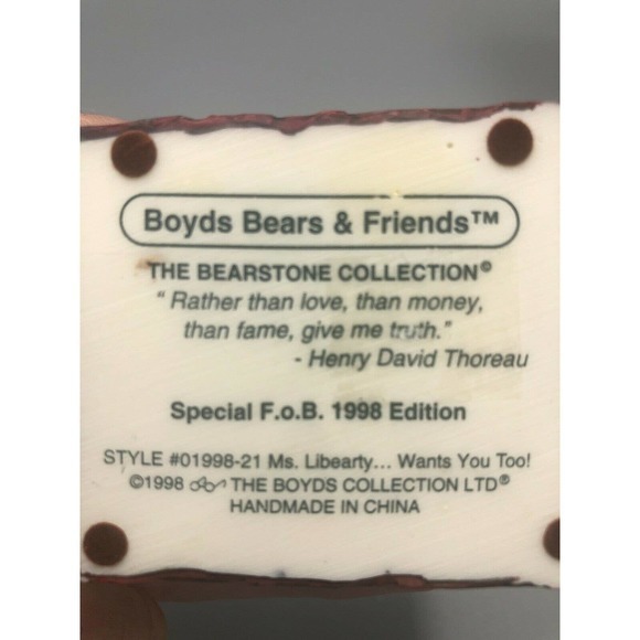 Boyds‎ Bearstone Figurine Ms Liberty Wants You Too Statue of Liberty 0199821 - Picture 3 of 7